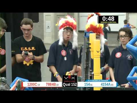 2015 VRC Math Q152 - 1200C 7884B vs 154 4154A - 61 to 50 - VEX Worlds 2015 - Math Division