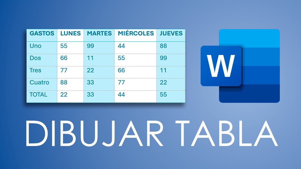 Cómo DIBUJAR UNA TABLA en Word
