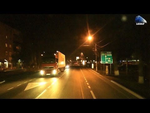 Night Truck View on DN79 - Timelapse