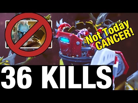 NOT TODAY CANCER! - Garter Plays Timbersaw - 36 KILLS - Dota 2