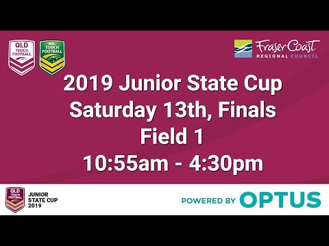 2019 Junior State Cup - Saturday 13th - Field 1 - 10:55am - 4:30pm