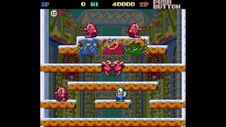 Snow Bros. (1990) Arcade Original Gameplay | Toaplan