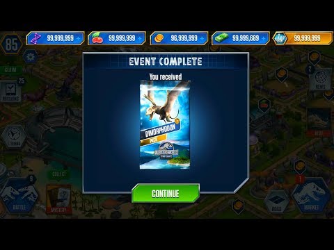 Unlock Dimorphodon, Woolly Mammoth, Thylacosmilus, Smithetoceras - Jurassic World The Game