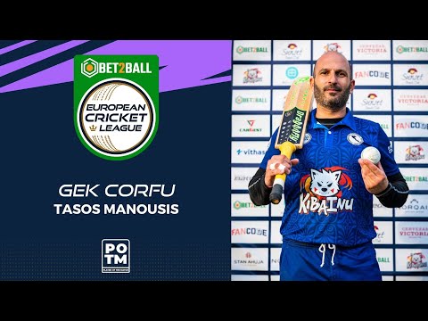 POTM: T.Manousis - MAL vs GEK | Highlights | Bet2Ball European Cricket League Day 1, Group E | ECL22