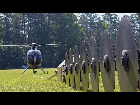 Unbelievable Helicopter Tree Sawing - Precision in Action!