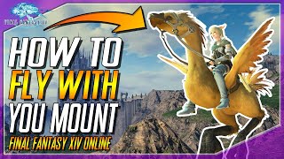 FFXIV - How to make you mount FLY!  EASY! in Final Fantasy XIV Online! (Tutorial Gameplay )