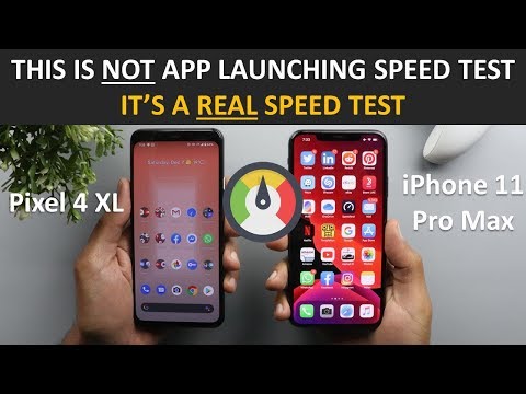 Pixel 4 XL vs iPhone 11 Pro Max - Speed Test (This Is A Real Speed Test Not App Launching)