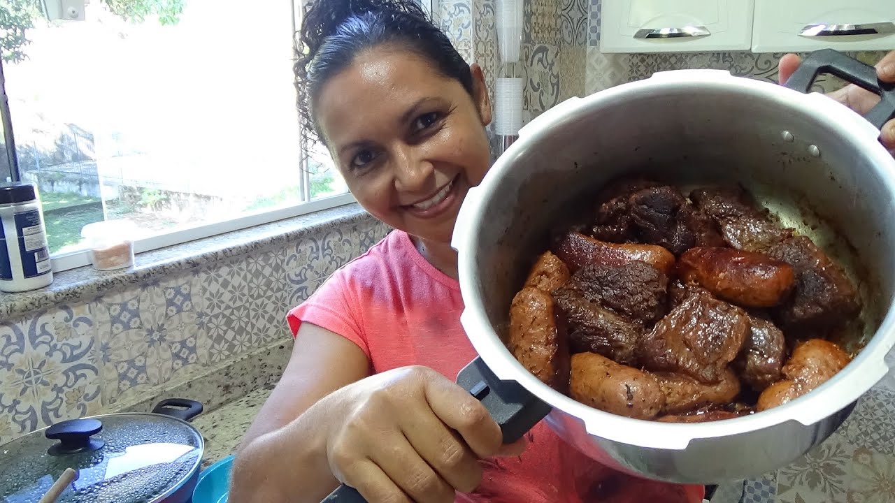CHURRASQUINHO DE PANELA DE PRESSÃO SEM ÁGUA SEM CEBOLA SEM SAL