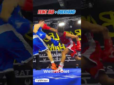 Feint Jab + Overhand Punch Combo | Boxing Feint Tips for Beginners #boxing #mma #usa #shorts