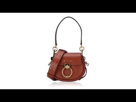 Chloe Calfksin Tess Small Bag Sepia Brown