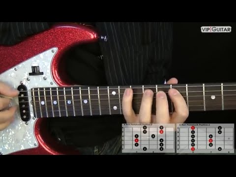 Die 5 Pentatoniken für Gitarre: "Erste einfache Verbindungsübung der 5 Lagen"