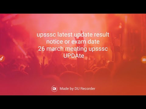 upsssc update result or exam vdo result lower 2 result 26 march meating upsssc