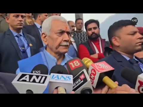 LG #manojsinha_ laid foundation stone of Shankaracharya ji temple in Katra.