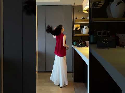 Chic & Stylish Look ❤️ | Red Top with Flowing White Pants