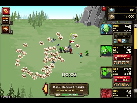 ZombIdle GamePlay Levels 101+ Boss Fight Unlocked Bonuses and Secrets