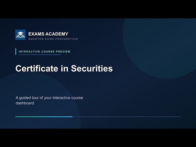 Preview of CISI Certificate in Securities