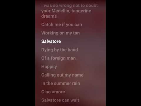 Lana Del Rey. Salvatore lyrics ❤️