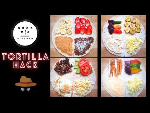 Tiktok tortilla hack recipe | Viral tortilla wrap hack recipe | tortilla tiktok hack