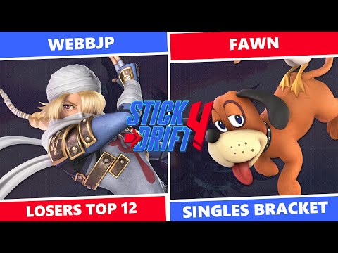 Stick Drift 4: Losers Top 12 - WebbJP (Sheik) Vs fawn (Duck Hunt) SSBU Singles
