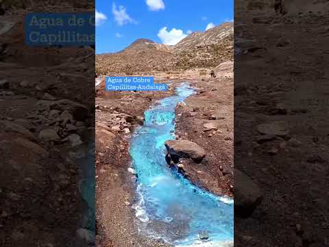 😮 Rio Turquesa por la acción del cobre en Andalgala , Catamarca 📸 Turismo Andalgalá