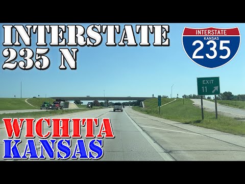 I-235 North - Wichita - Kansas - 4K Highway Drive