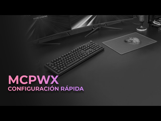 Clavier de jeu sans fil Mars Gaming Mcpwx Combo, souris FRGB, tapis de souris RGB, noir, anglais américain video