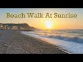 Virtual Walk On The Beach - Sounds Of Sea Waves Breaking Onto Pebble Shore | Treadmill Scenery