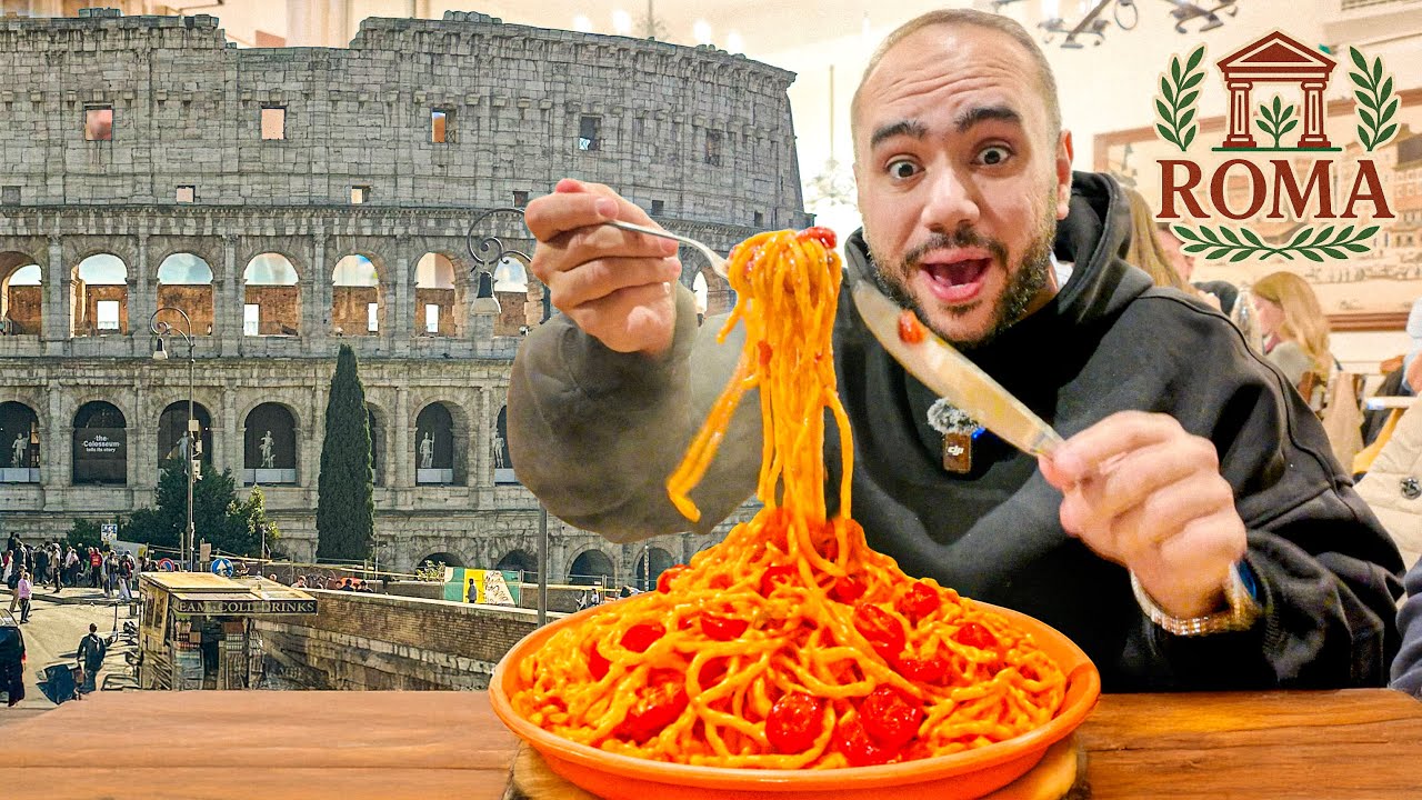 تريندات الاكل في روما 🔥 - احسن مكرونة 🍝 هتاكلها في حياتك في ايطاليا 🇮🇹