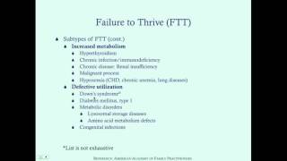 Failure to Thrive - CRASH! Medical Review Series