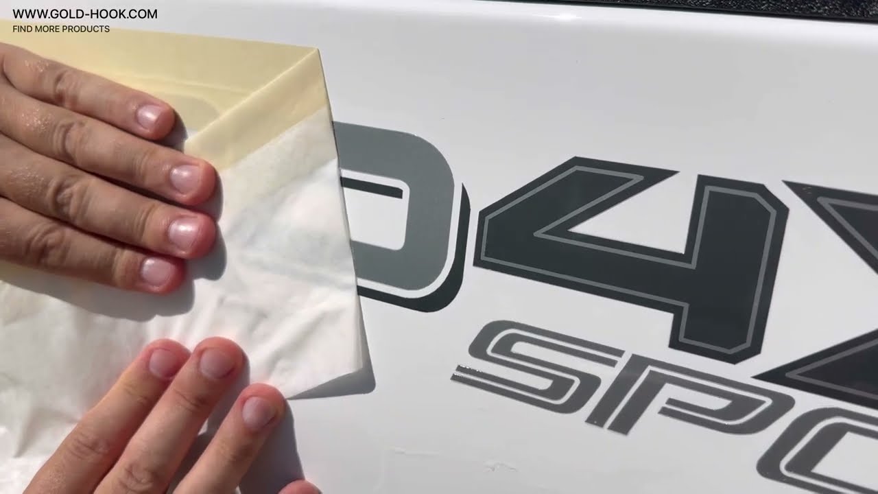 How to install TRD 4x4 Off Road decals using the wet method effectively achieve a smooth finish?