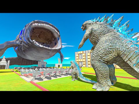 BLOOP revolt battle with AQUATICS vs Godzilla 2014