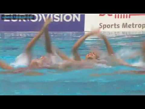 Spain (ESP) Team Free Preliminary Berlin European Aquatics Championships 2014