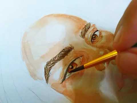 watercolor portrait painting step by step tutorial by choco queen