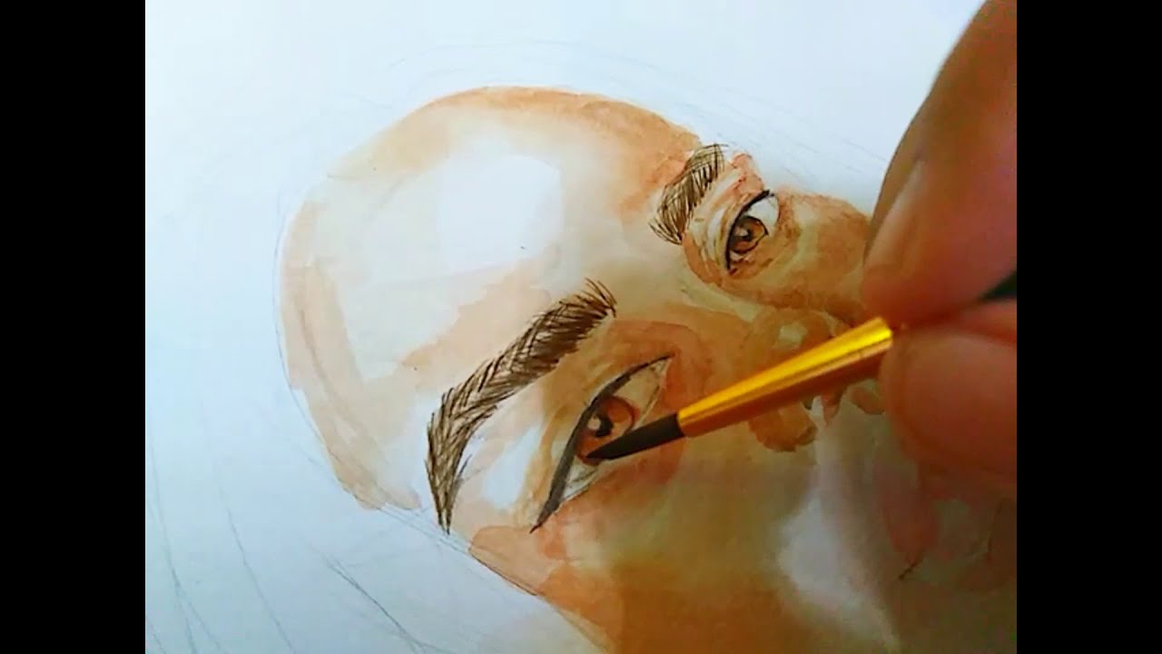 watercolor portrait painting step by step tutorial by choco queen