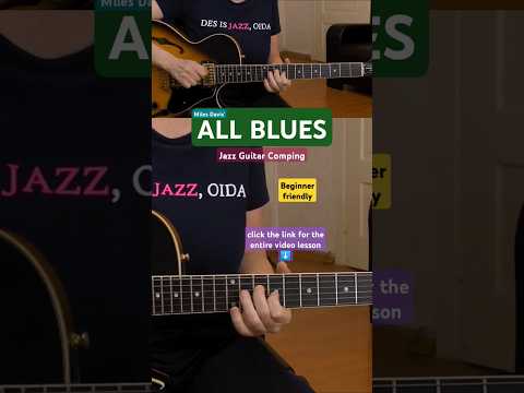 ALL BLUES (Miles Davis) Chords Comping for Jazz Guitar Tutorial #shorts