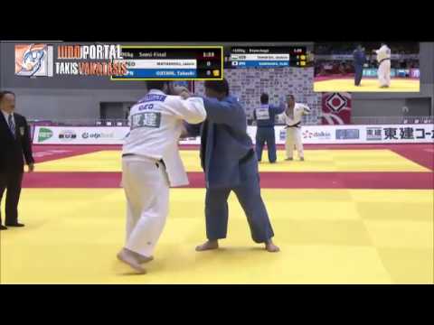 Judo Grand Slam Tokyo 2014 Semifinal o100kg MATIASHVILI Levani (GEO) vs. OJITANI Takeshi (JPN)