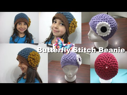 Crochet Tutorial: Butterfly Stitch Beanie For Right-handed Crocheters Video