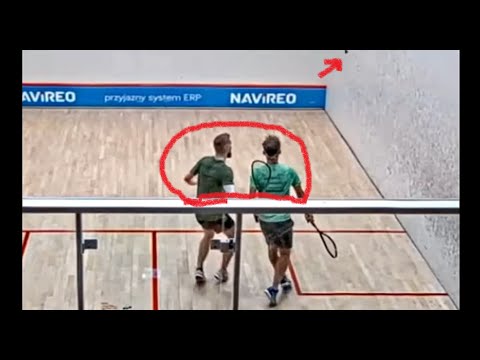 SQUASH. Stroke on matchball?
