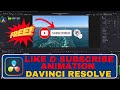 FREE Like Subscribe Animation How To Use It In DaVinci Resolve