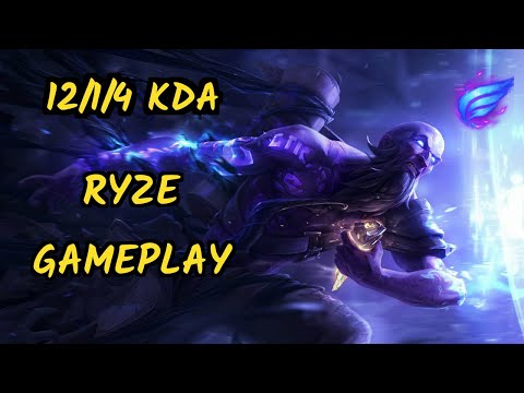 SUP Frozen (RYZE) vs AKALI - 12/1/4 KDA MID GAMEPLAY - EUW Ranked DIAMOND