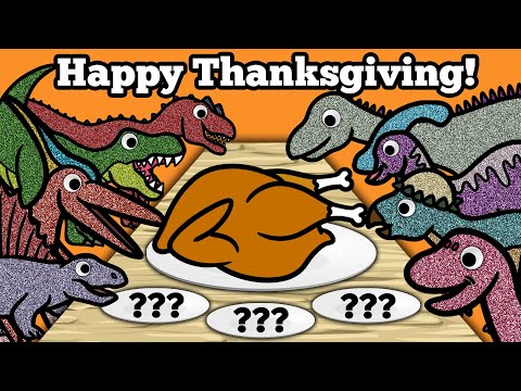 Carnivore vs Herbivore Dinosaurs | Dinosaurs Share their Favorite Thanksgiving Food