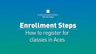 How to register for classes in Aces