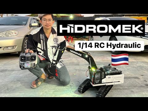 แม็คโครบังคับ RC Excavator Hydraulic 1/14 HIDROMEK HMK390 ราคาแสนสี่made in Thailand โทร 0618044186