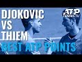 Novak Djokovic vs Dominic Thiem: Best ATP Shots & Rallies!