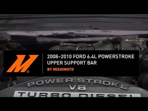 2008–2010 Ford 6.4L Powerstroke Upper Support Bar Installation Guide by Mishimoto