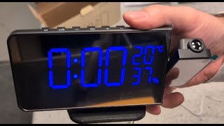 Digitaler Projektionswecker, USB-C, Radiowecker, Temperatur