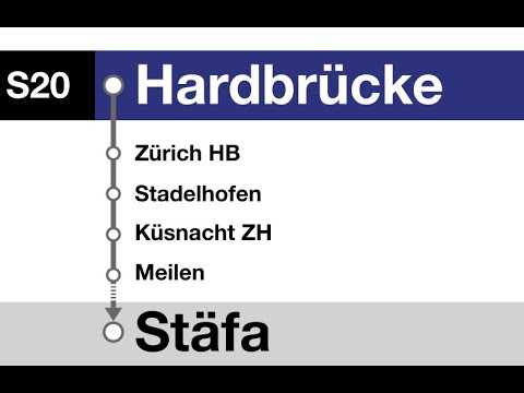 ZVV (SBB) Ansagen » S20 Hardbrücke — Stäfa (2021) | HVZ S-Bahn Zürich | SLBahnen