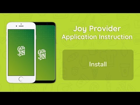 Joy Provider Application Instruction - Install