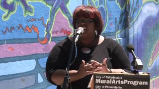 preview picture of video 'Color Us a Community by Mydera SpeakMeFree Robinson at the Norristown Mural Dedication'