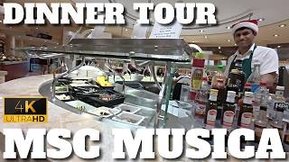 MSC MUSICA - CRUISE SHIP BUFFET DINNER TOUR - FULL GUIDE - 4K - 2026